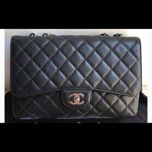 —SOLD ON INSTAGRAM— Chanel Jumbo Caviar leather